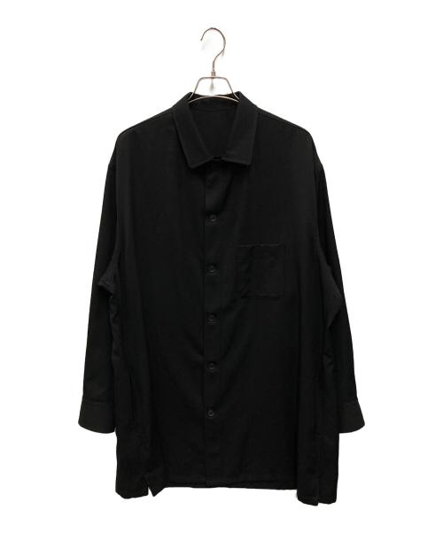 Yohji Yamamoto pour homme（ヨウジヤマモト プールオム）Yohji Yamamoto pour homme (ヨウジヤマモト プールオム) シワギャバトッパーシャツ ブラック サイズ:3の古着・服飾アイテム