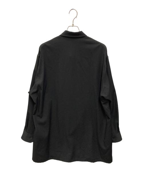 Yohji Yamamoto pour homme（ヨウジヤマモト プールオム）Yohji Yamamoto pour homme (ヨウジヤマモト プールオム) シワギャバトッパーシャツ ブラック サイズ:3の古着・服飾アイテム