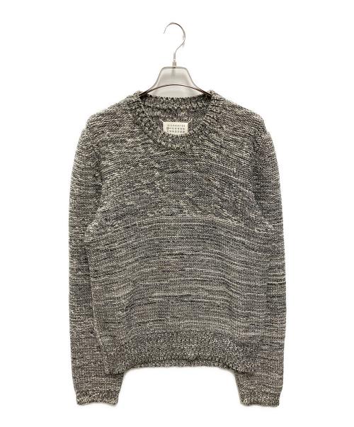 Maison Margiela（メゾンマルジェラ）Maison Margiela (メゾンマルジェラ) クルーネックジャガードニット グレー サイズ:1の古着・服飾アイテム