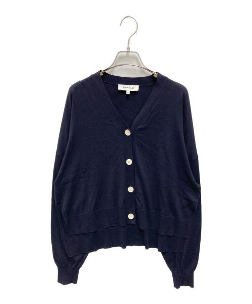 ENFOLD（エンフォルド）ENFOLD (エンフォルド) BOX V-NECK CARDIGAN ネイビー サイズ:38の古着・服飾アイテム