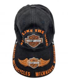 HARLEY-DAVIDSON（ハーレーダビッドソン）の古着「［古着］刺繍キャップ」｜ブラック
