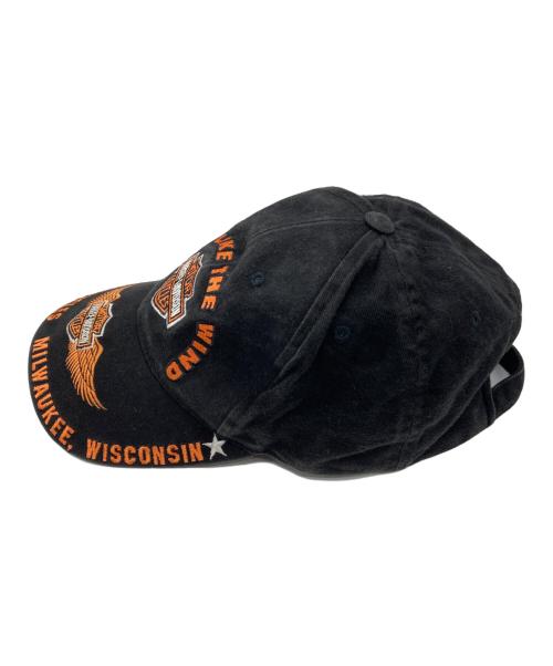 HARLEY-DAVIDSON（ハーレーダビッドソン）HARLEY-DAVIDSON (ハーレーダビッドソン) ［古着］刺繍キャップ ブラックの古着・服飾アイテム