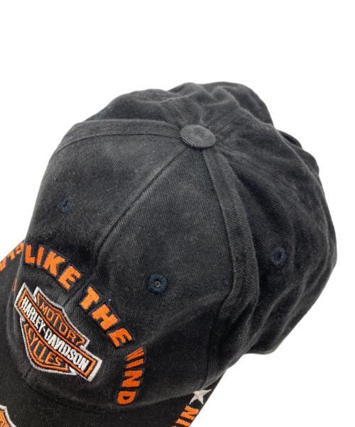 HARLEY-DAVIDSON（ハーレーダビッドソン）HARLEY-DAVIDSON (ハーレーダビッドソン) ［古着］刺繍キャップ ブラックの古着・服飾アイテム