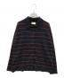 MEYAME（メヤメ）の古着「BORDER COTTON KNIT CARDIGAN」｜ブラック