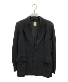 ANN DEMEULEMEESTER（アンドゥムルメステール）の古着「ウールレーヨン2Bテーラードジャケット」｜ブラック