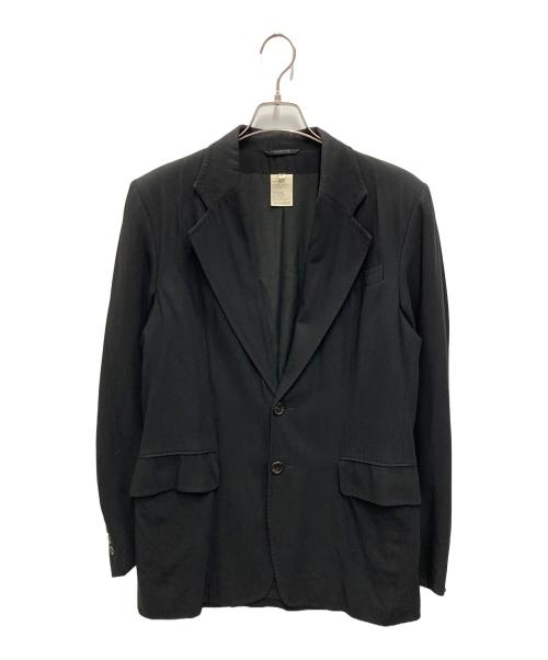 ANN DEMEULEMEESTER（アンドゥムルメステール）ANN DEMEULEMEESTER (アンドゥムルメステール) ウールレーヨン2Bテーラードジャケット ブラック サイズ:Sの古着・服飾アイテム