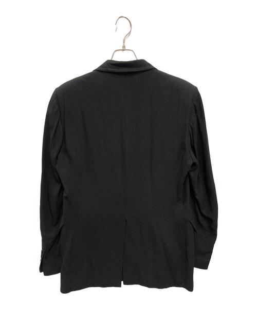 ANN DEMEULEMEESTER（アンドゥムルメステール）ANN DEMEULEMEESTER (アンドゥムルメステール) ウールレーヨン2Bテーラードジャケット ブラック サイズ:Sの古着・服飾アイテム