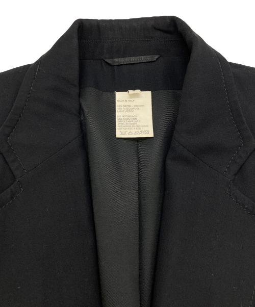 ANN DEMEULEMEESTER（アンドゥムルメステール）ANN DEMEULEMEESTER (アンドゥムルメステール) ウールレーヨン2Bテーラードジャケット ブラック サイズ:Sの古着・服飾アイテム