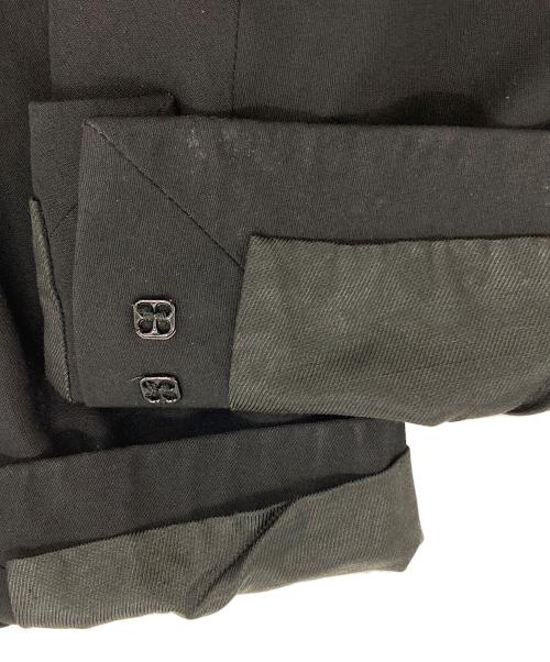 ANN DEMEULEMEESTER（アンドゥムルメステール）ANN DEMEULEMEESTER (アンドゥムルメステール) ウールレーヨン2Bテーラードジャケット ブラック サイズ:Sの古着・服飾アイテム