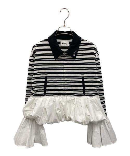 Bibiy.（ビビィ）Bibiy. (ビビィ) CARLI BALLOON PEPURAMU TOP ホワイト×ブラック サイズ:FREE 未使用品の古着・服飾アイテム