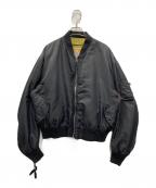 424×ALPHA×SLAM JAMフォートゥーフォー×アルファ×サイアム ジャム）の古着「MA-1 PRINTED BOMBERJACKET」｜ブラック