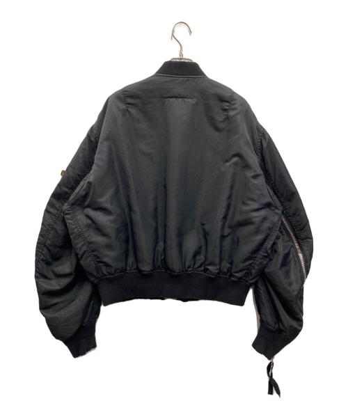 424（フォートゥーフォー）424 (フォートゥーフォー) ALPHA (アルファ) SLAM JAM (サイアム ジャム) MA-1 PRINTED BOMBERJACKET ブラック サイズ:Lの古着・服飾アイテム