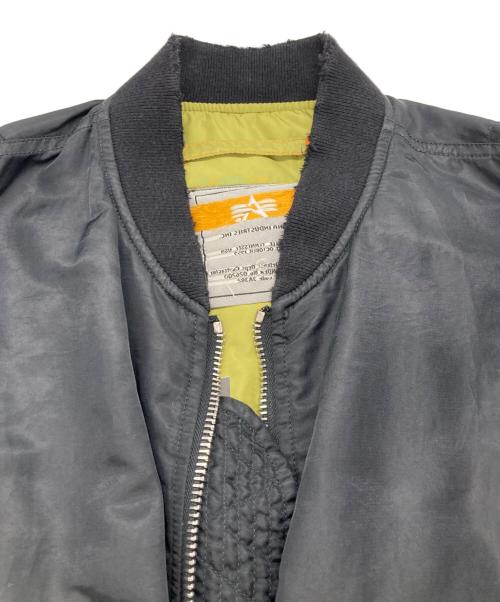 424（フォートゥーフォー）424 (フォートゥーフォー) ALPHA (アルファ) SLAM JAM (サイアム ジャム) MA-1 PRINTED BOMBERJACKET ブラック サイズ:Lの古着・服飾アイテム