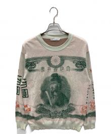 SOSHIOTSUKI（ソウシ オオツキ）の古着「100YEN KNIT総柄薄手ニット」｜ベージュ