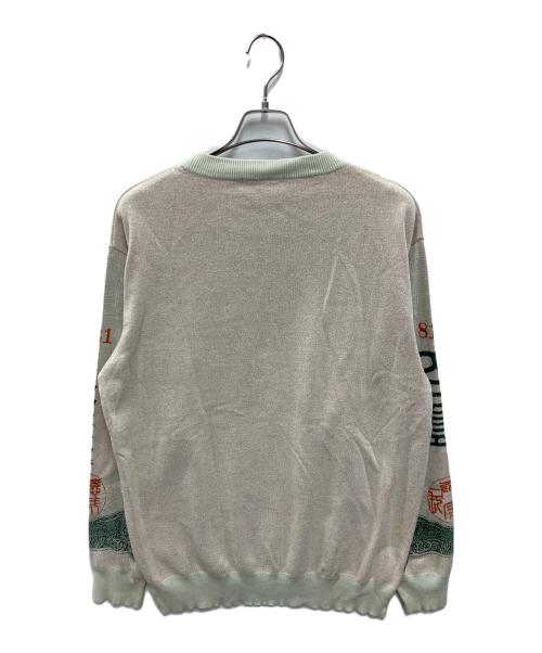 SOSHIOTSUKI（ソウシ オオツキ）SOSHIOTSUKI (ソウシ オオツキ) 100YEN KNIT総柄薄手ニット ベージュ サイズ:46の古着・服飾アイテム