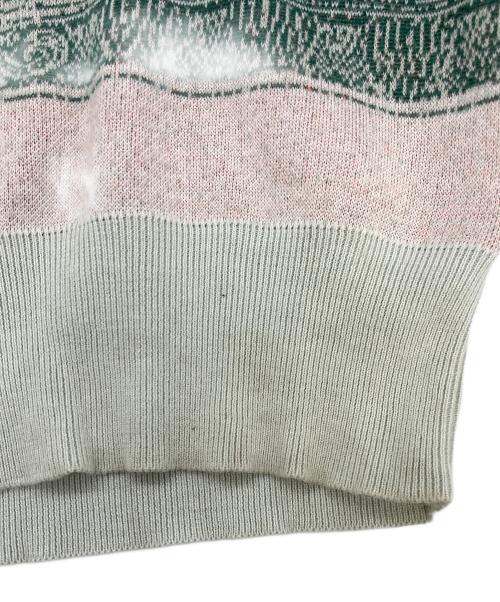 SOSHIOTSUKI（ソウシ オオツキ）SOSHIOTSUKI (ソウシ オオツキ) 100YEN KNIT総柄薄手ニット ベージュ サイズ:46の古着・服飾アイテム