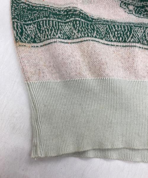 SOSHIOTSUKI（ソウシ オオツキ）SOSHIOTSUKI (ソウシ オオツキ) 100YEN KNIT総柄薄手ニット ベージュ サイズ:46の古着・服飾アイテム