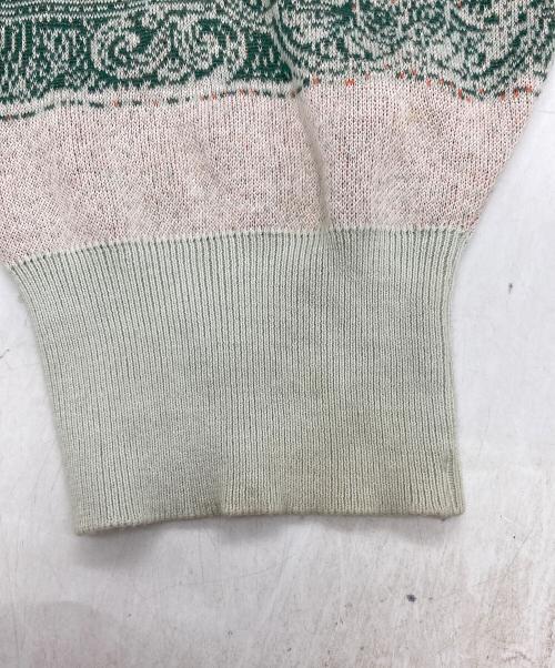 SOSHIOTSUKI（ソウシ オオツキ）SOSHIOTSUKI (ソウシ オオツキ) 100YEN KNIT総柄薄手ニット ベージュ サイズ:46の古着・服飾アイテム