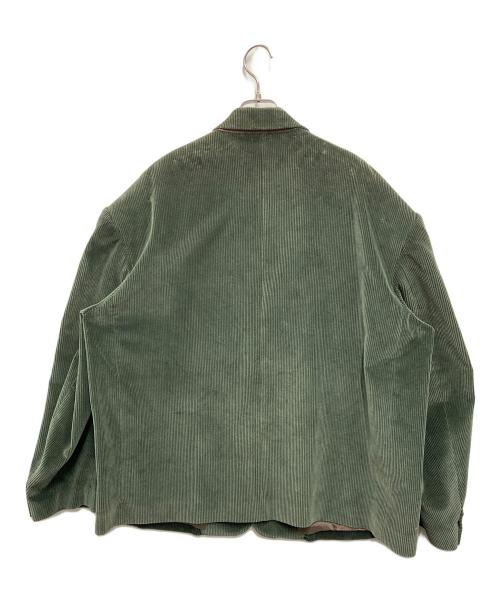 SOSHIOTSUKI（ソウシ オオツキ）SOSHIOTSUKI (ソウシ オオツキ) ROUND BIG SHOULDER CORDUROY JACKET オリーブ サイズ:SIZE 46の古着・服飾アイテム