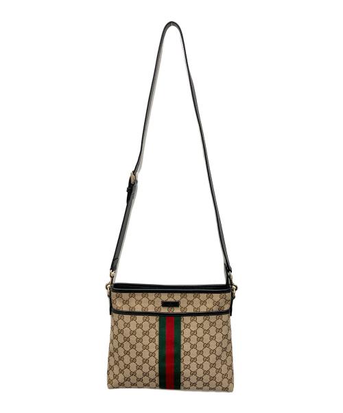 GUCCI（グッチ）GUCCI (グッチ) GGキャンバス シェリーライン ショルダーバッグ ベージュの古着・服飾アイテム