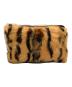 CELINE（セリーヌ）の古着「Leopard Print Shearling Soho Clutch Pouch Bag」｜ブラウン×ブラック