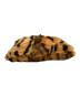 中古・古着 CELINE (セリーヌ) Leopard Print Shearling Soho Clutch Pouch Bag ブラウン×ブラック：18000円