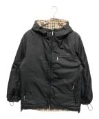 BURBERRY BLACK LABELバーバリーブラックレーベル）の古着「裏地チェック ダウンジャケット」｜ブラック