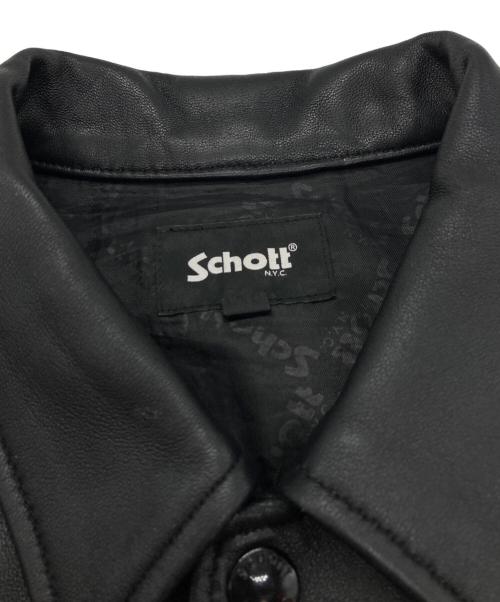 Schott（ショット）Schott (ショット) WESTERN LEATHER JACKET ブラック サイズ:Mの古着・服飾アイテム