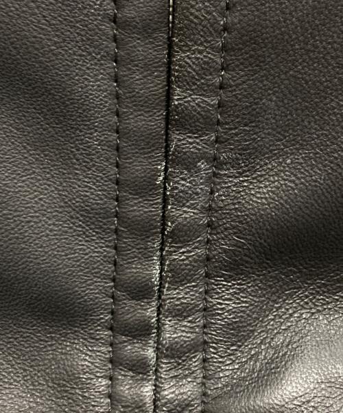 BURBERRY BLACK LABEL（バーバリーブラックレーベル）BURBERRY BLACK LABEL (バーバリーブラックレーベル) ラムレザージャケット ブラック サイズ:Lの古着・服飾アイテム