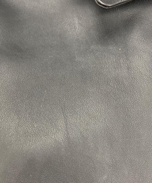 BURBERRY BLACK LABEL（バーバリーブラックレーベル）BURBERRY BLACK LABEL (バーバリーブラックレーベル) ラムレザージャケット ブラック サイズ:Lの古着・服飾アイテム
