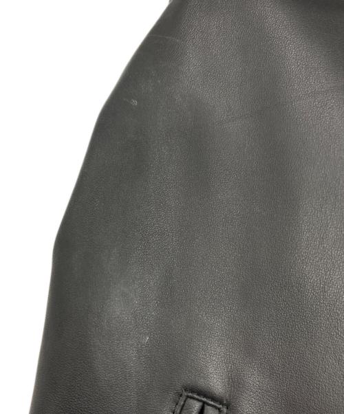 BURBERRY BLACK LABEL（バーバリーブラックレーベル）BURBERRY BLACK LABEL (バーバリーブラックレーベル) ラムレザージャケット ブラック サイズ:Lの古着・服飾アイテム