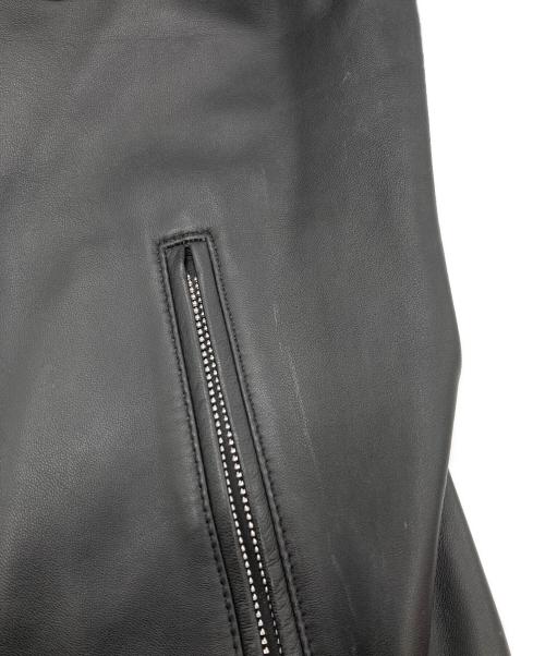 BURBERRY BLACK LABEL（バーバリーブラックレーベル）BURBERRY BLACK LABEL (バーバリーブラックレーベル) ラムレザージャケット ブラック サイズ:Lの古着・服飾アイテム