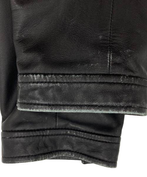 BURBERRY BLACK LABEL（バーバリーブラックレーベル）BURBERRY BLACK LABEL (バーバリーブラックレーベル) ラムレザージャケット ブラック サイズ:Lの古着・服飾アイテム