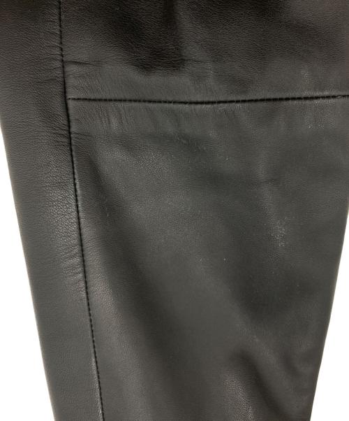 BURBERRY BLACK LABEL（バーバリーブラックレーベル）BURBERRY BLACK LABEL (バーバリーブラックレーベル) ラムレザージャケット ブラック サイズ:Lの古着・服飾アイテム