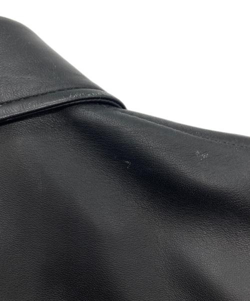 BURBERRY BLACK LABEL（バーバリーブラックレーベル）BURBERRY BLACK LABEL (バーバリーブラックレーベル) ラムレザージャケット ブラック サイズ:Lの古着・服飾アイテム