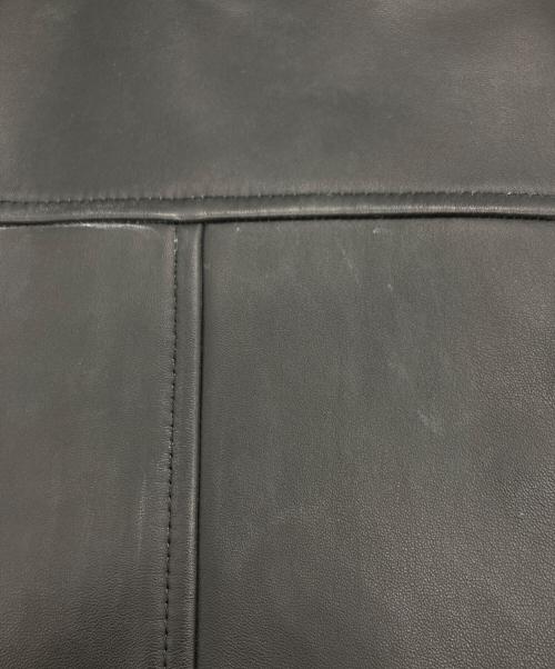 BURBERRY BLACK LABEL（バーバリーブラックレーベル）BURBERRY BLACK LABEL (バーバリーブラックレーベル) ラムレザージャケット ブラック サイズ:Lの古着・服飾アイテム
