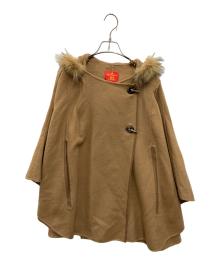 Vivienne Westwood RED LABEL（ヴィヴィアンウエストウッドレッドレーベル）の古着「ファーポンチョ」｜ベージュ
