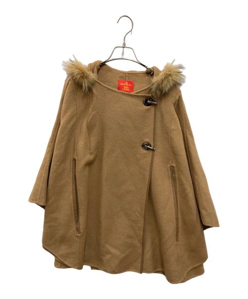 Vivienne Westwood RED LABEL（ヴィヴィアンウエストウッドレッドレーベル）Vivienne Westwood RED LABEL (ヴィヴィアンウエストウッドレッドレーベル) ファーポンチョ ベージュ サイズ:Mの古着・服飾アイテム