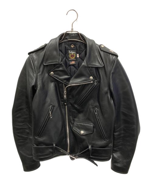 Schott（ショット）Schott (ショット) ダブルライダースジャケット ブラック サイズ:Sの古着・服飾アイテム