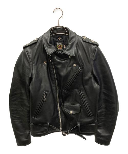 Schott（ショット）Schott (ショット) ダブルライダースジャケット ブラック サイズ:Sの古着・服飾アイテム
