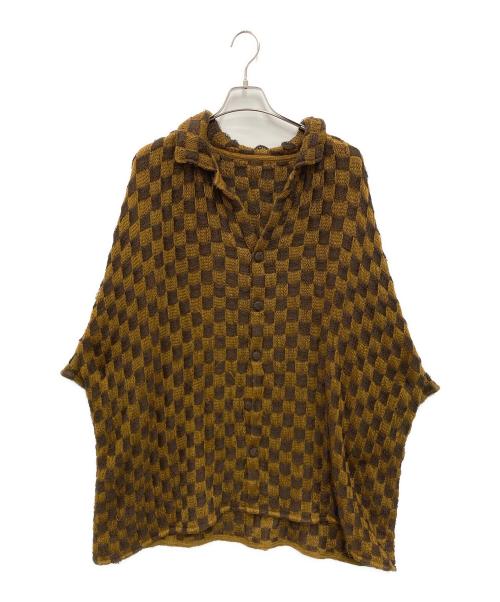 ISA BOULDER（イザボールダー）ISA BOULDER (イザボールダー) ニットジャケット ブラウン サイズ:記載無しの古着・服飾アイテム