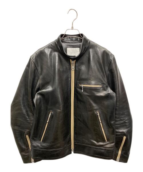SUNSET BAY（サンセット ベイ）SUNSET BAY (サンセット ベイ) CLYDE ホースハイドレザージャケット ブラック サイズ:6の古着・服飾アイテム