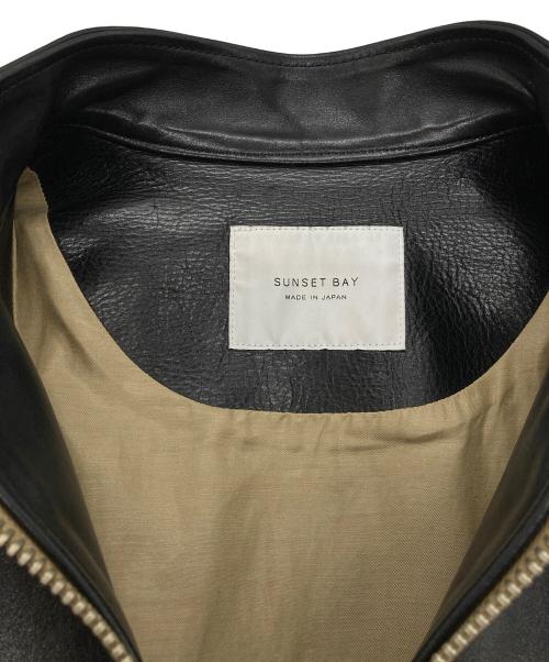 SUNSET BAY（サンセット ベイ）SUNSET BAY (サンセット ベイ) CLYDE ホースハイドレザージャケット ブラック サイズ:6の古着・服飾アイテム