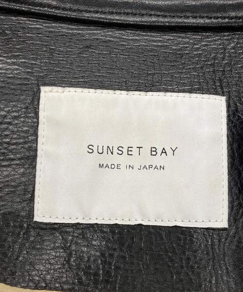 SUNSET BAY（サンセット ベイ）SUNSET BAY (サンセット ベイ) CLYDE ホースハイドレザージャケット ブラック サイズ:6の古着・服飾アイテム