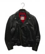Lewis Leathers×COMME des GARCONSルイスレザース×コムデギャルソン）の古着「LIGHTNING FOREVERダブルライダースジャケット」｜ブラック