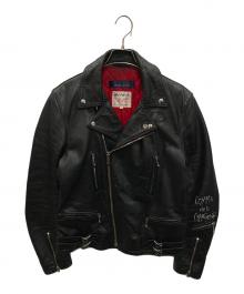 Lewis Leathers×COMME des GARCONS（ルイスレザース×コムデギャルソン）の古着「LIGHTNING FOREVERダブルライダースジャケット」｜ブラック