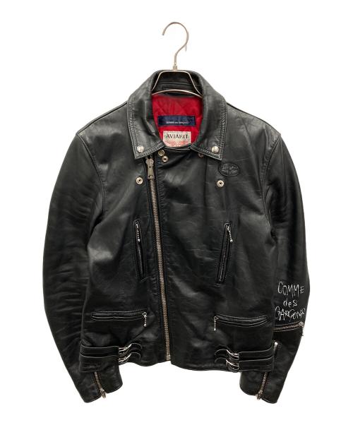 Lewis Leathers（ルイスレザース）Lewis Leathers (ルイスレザース) COMME des GARCONS (コムデギャルソン) LIGHTNING FOREVERダブルライダースジャケット ブラック サイズ:40の古着・服飾アイテム