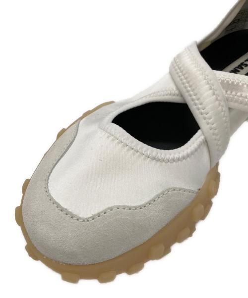 JIL SANDER（ジルサンダー）JIL SANDER (ジルサンダー) Moon cross over balet flats ホワイト サイズ:SIZE 38の古着・服飾アイテム