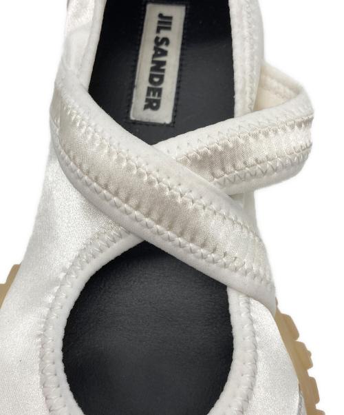 JIL SANDER（ジルサンダー）JIL SANDER (ジルサンダー) Moon cross over balet flats ホワイト サイズ:SIZE 38の古着・服飾アイテム