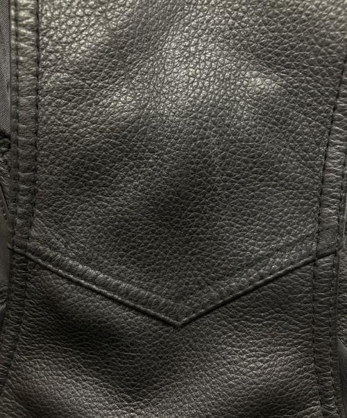 HARLEY-DAVIDSON（ハーレーダビッドソン）HARLEY-DAVIDSON (ハーレーダビッドソン) 【古着】レザーベスト ブラック サイズ:Lの古着・服飾アイテム